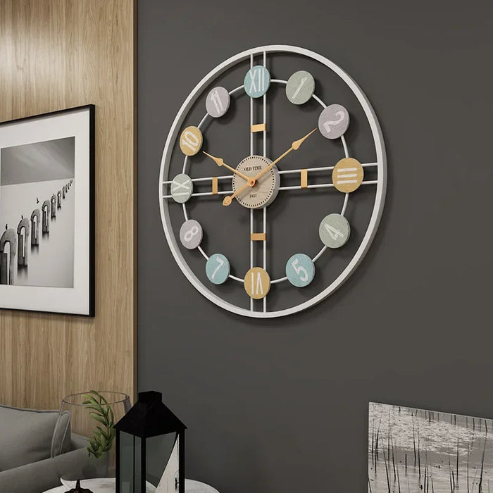 Modern Decorative Wall Clock with Silent Movement, 24-Hour Display