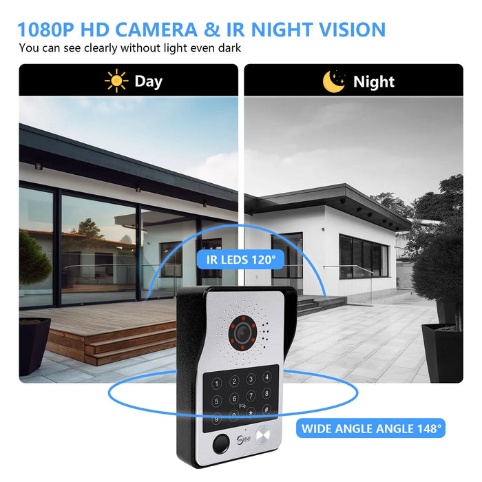 10" Smart Video Intercom System with Fingerprint Unlock