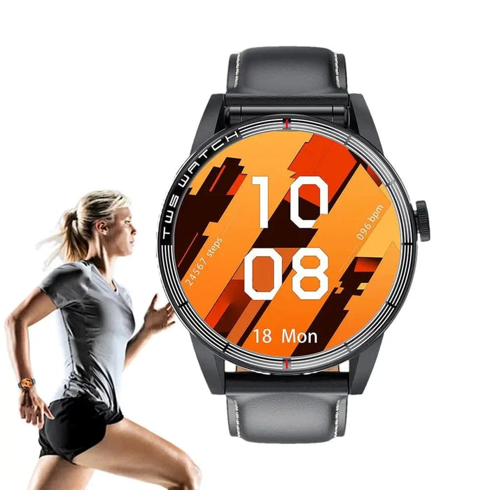 Smart Watch with Earbuds IP67 Waterproof Sports Health Tracker (black belt) - FLUXA