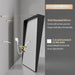60x90 cm LED Illuminated Bathroom Mirror with Fixed Tilt, Smart Front-lit Black Framed Design - FLUXA