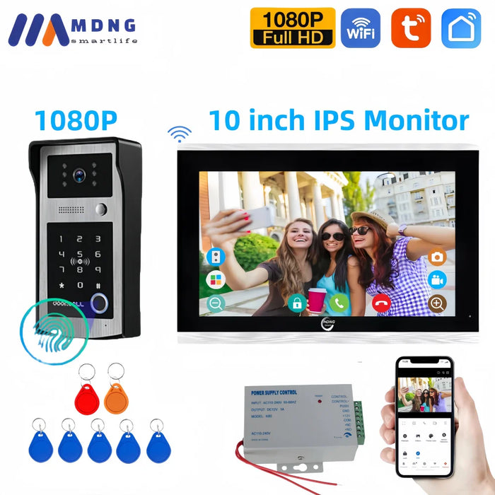 10" Smart WiFi Video Intercom with Doorbell Camera