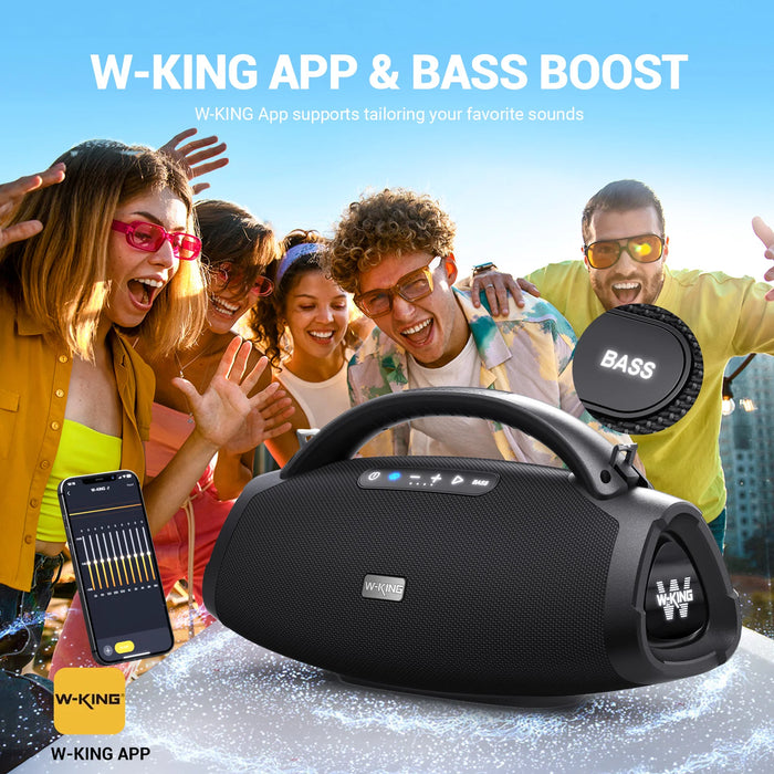 180W Portable Bluetooth Speaker with Bass & 24hr Playtime