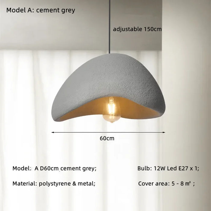 Grey E27 LED Pendant Light for Restaurant & Home Decor
