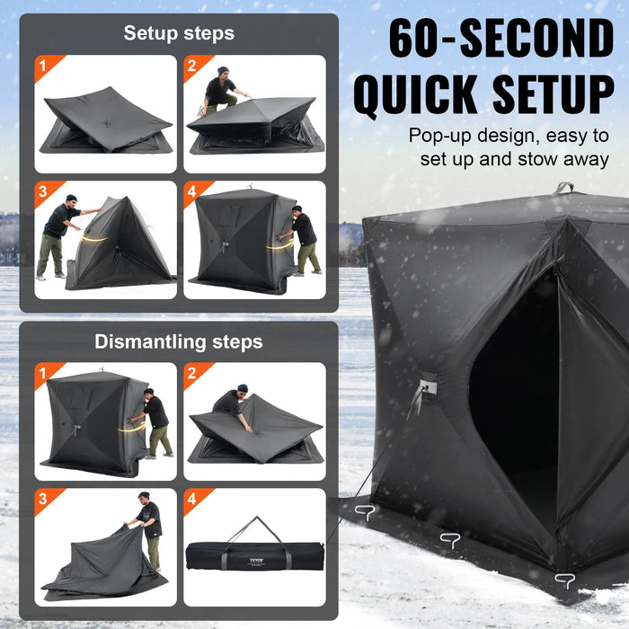 Double zipper doors and removable windows for ventilation