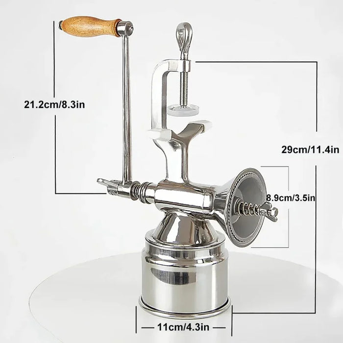 Stainless Steel Manual Food Mill with Wooden Handle