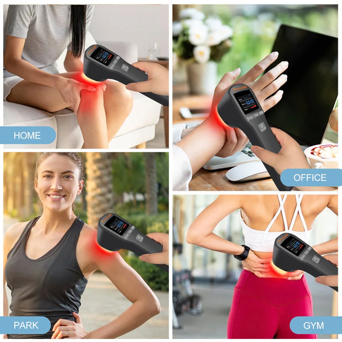 Handheld cold laser therapy device with multi-mode function