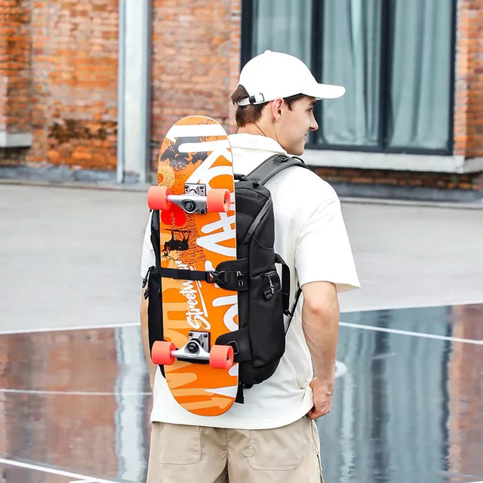Black Waterproof 15" Laptop Backpack for Cycling & Outdoors