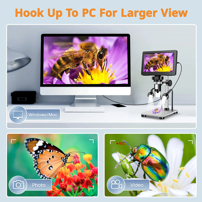 High-definition USB digital microscope with advanced image capturing technology