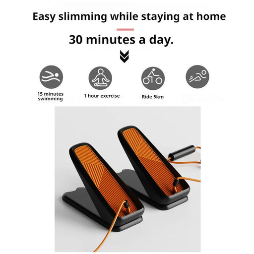 Midnight Orange Female Home Treadmill, Silent Office Pedal Machine for Thin Legs
