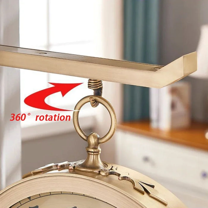 Silent Quartz Dual-Face Wall Clock for Home Decor