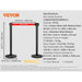 Crowd Control Stanchions 2 Pack Carbon Steel Baking Painted Stanchion Queue Post with Retractable Belt for Exhibition (Metal Base 2 pcs Red) - Durable and stylish crowd control stanchions for events and exhibitions
