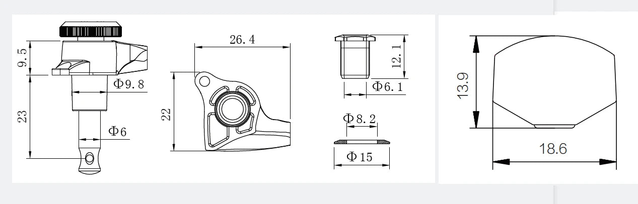 Easy installation with included ferrules and bushings for modern 10mm headstock holes
