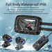 Dual 1080P Motorcycle DVR waterproof dash cam with WiFi and GPS (128GB) power supply cable
