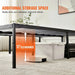 Metal bed frame with rubber pads for silent and non-slip use