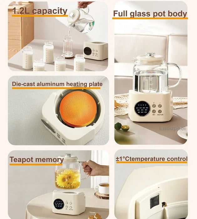 1.2L Smart Baby Kettle with 24h Timer and Temperature Control No Filter