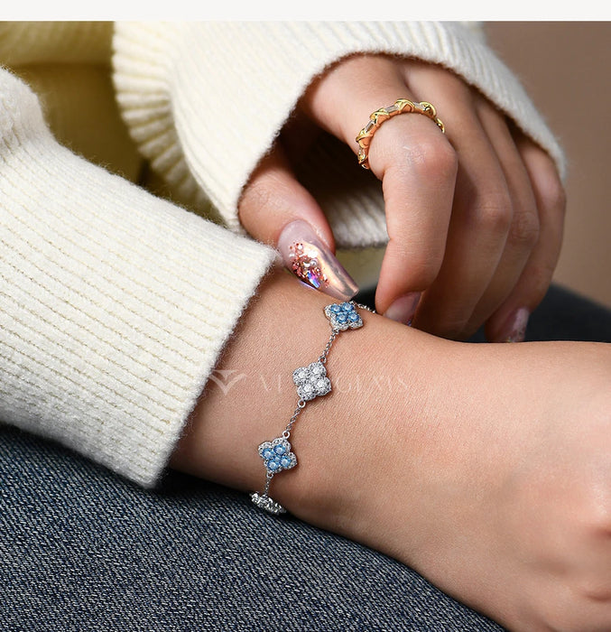 Blue Zircon stone option available for customization