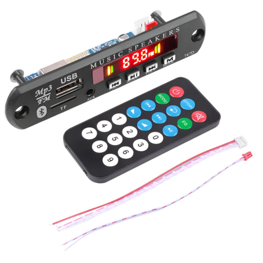26PCS Bluetooth 50 MP3 Decoder Board with USB and TF Card Slots for Expandable Storage and Remote Control Support