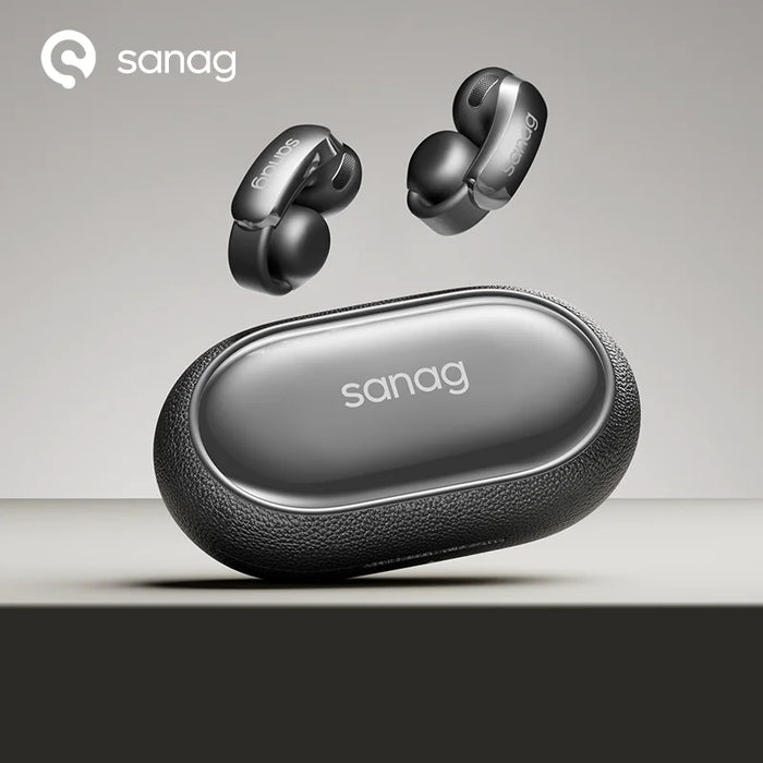 Stretchable Clip-On AI Headphones with Voice Translation Black