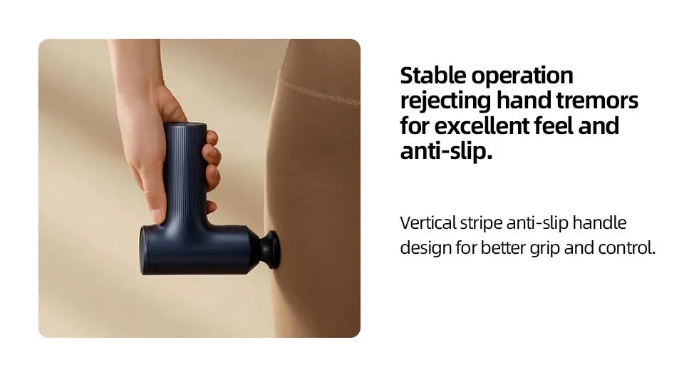 Package contents include massage gun, 3 heads, charging cable, and storage bag