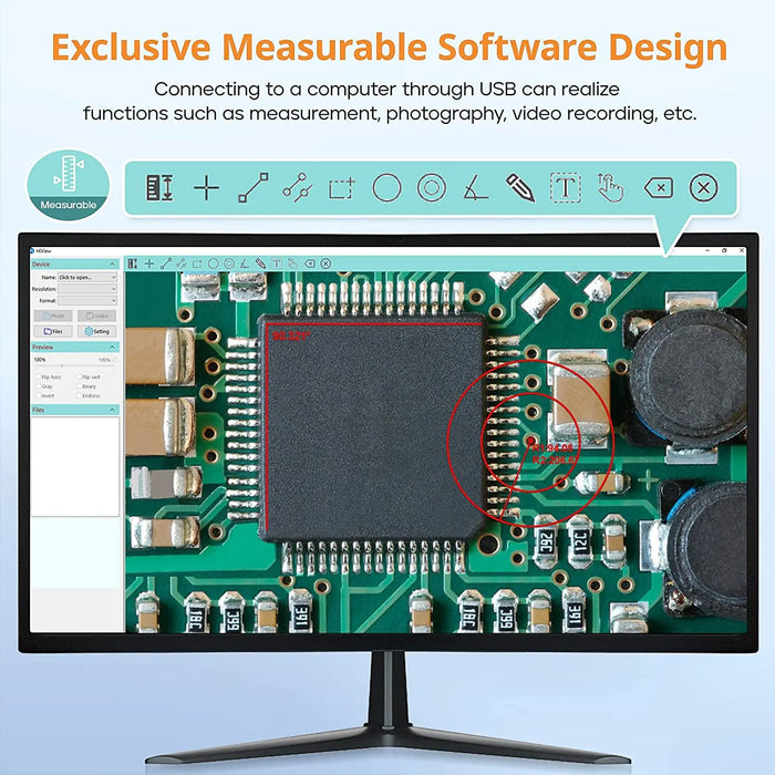 High definition USB digital microscope with advanced image capture technology