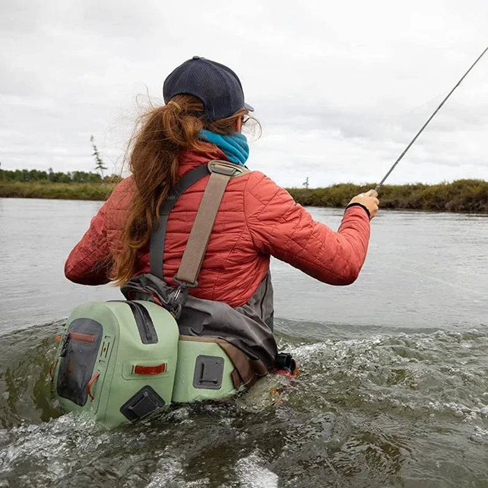 Ergonomic lumbar design TPU waterproof floating dry waist bag for fishing