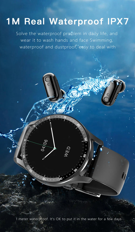 High-definition 132-inch AMOLED smartwatch with TWS Bluetooth earbuds