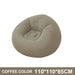 Large Inflatable Sofa Chair PVC Lounger - Dark Khaki, Bean Bag Pouf Couch, Tatami Living Room Seat - Comfortable and durable inflatable sofa chair for stylish and cozy living room seating