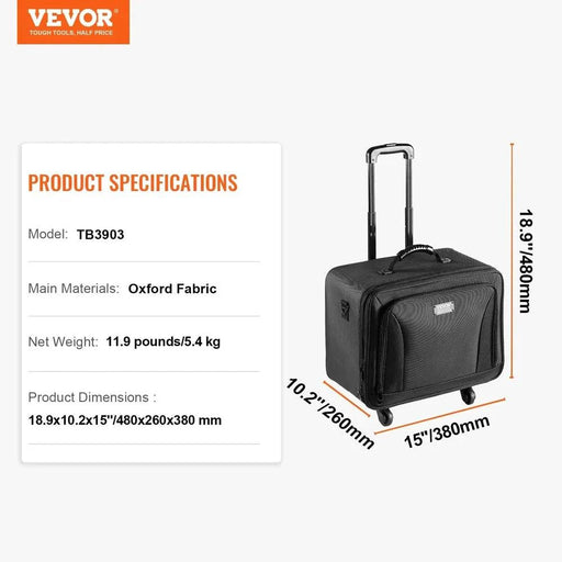 Portable and Lightweight Makeup Train Case with Adjustable Pull Handles and Waterproof Oxford Fabric
