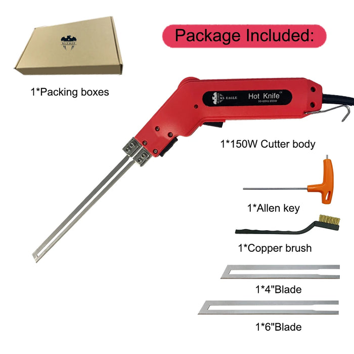 Styrofoam Cutting Tool – Electric Foam Knife, 25cm Blade 150W with two blade