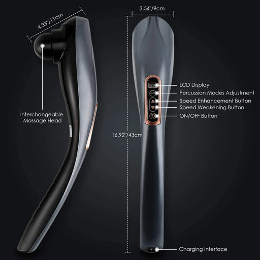 Multifunctional with six interchangeable massage heads for a customized massage experience