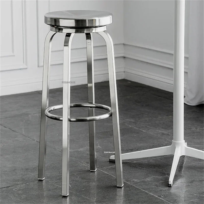 Bright 74cm Swivel Metal Bar Stool for Kitchen & Patio