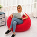 Dark khaki inflatable sofa chair made of PVC, perfect for tatami living room seating