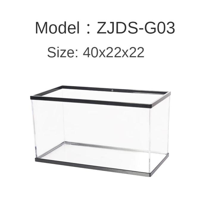 Portable Clear Reptile Tank Breathable Acrylic Habitat for Lizards, Snakes & Small Amphibians
