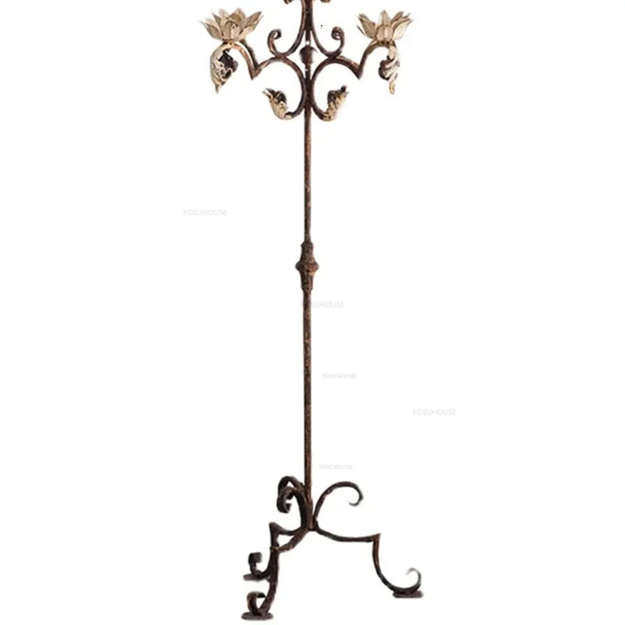 Decorative Iron Floor Candlestick – European Style, 50cm Tall