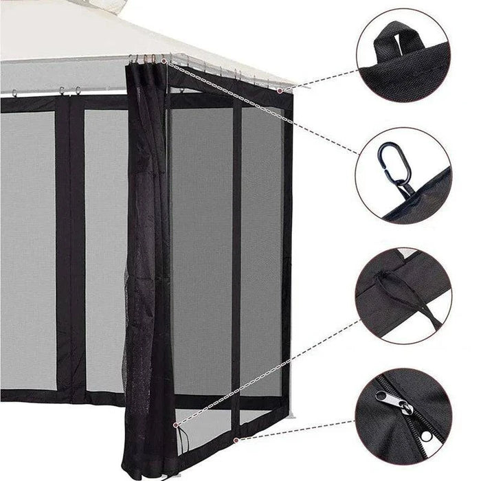 durable and ventilated 4-panel netting for bug-free outdoor experience