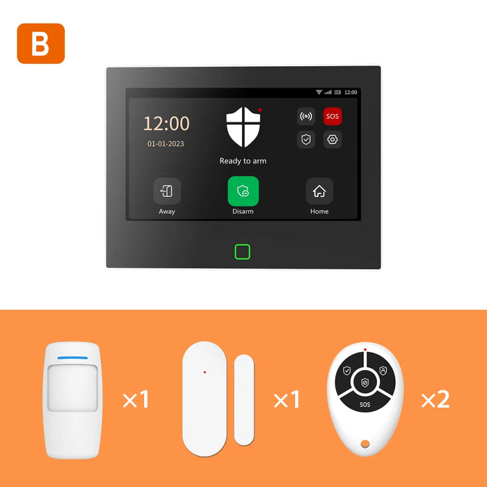 "7"" White Wi-Fi Alarm Panel with 115 dB Siren  "