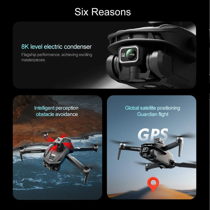 8K Professional GPS Drone with 5G WiFi & Obstacle Avoidance