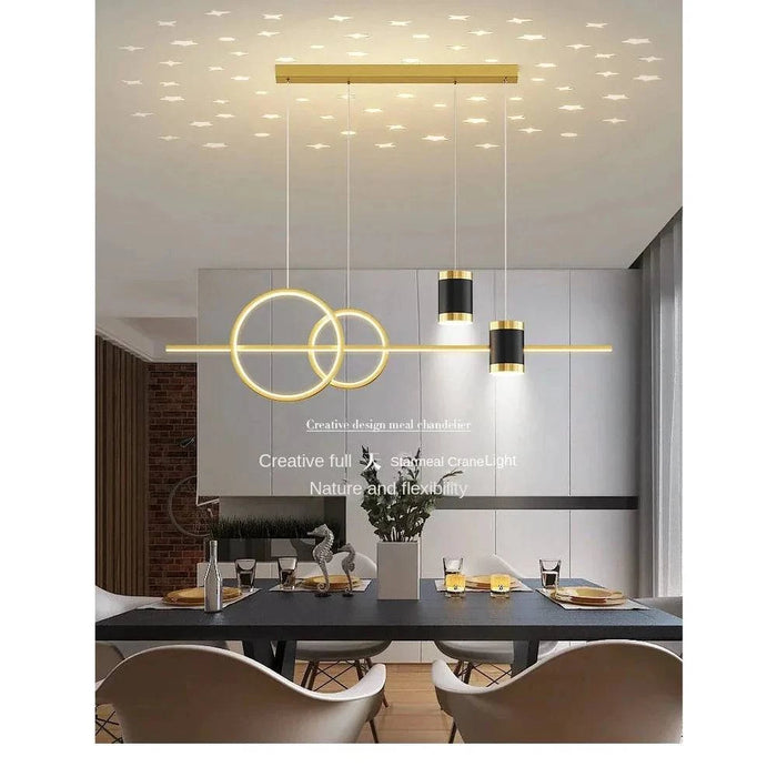 Chic Nordic Chandelier with Durable Metal Construction and Wide Lighting Area
