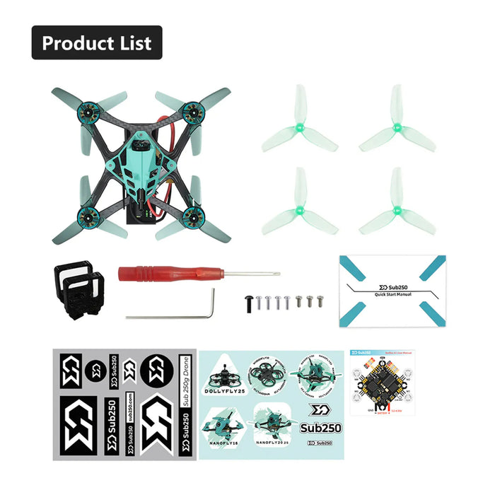 Sub250 FPV Racing Drone with 2-Inch Brushless Motors