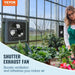 Shutter Exhaust Fan with Temp & Humidity Controller 30 cm Ventilation for Greenhouses Garages - FLUXA