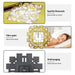 60CM gold irregular wall clock perfect for living room, bedroom, hallway, kitchen, or office