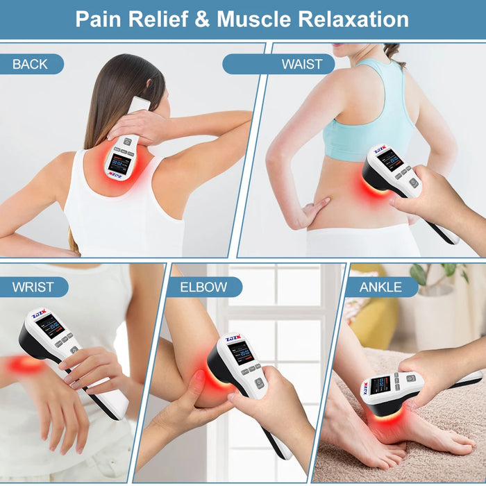 Cold Laser Therapy Device - Yellow for Back & Neck Pain Relief, Body Relaxation Massager
