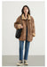 Thick warm coffee suede reversible jacket with large size option