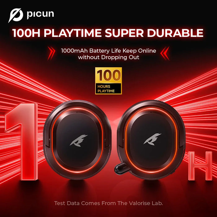 Bluetooth & 2.4G Gaming Headset with Mic, 100H Playtime, for PC PS5 Switch
