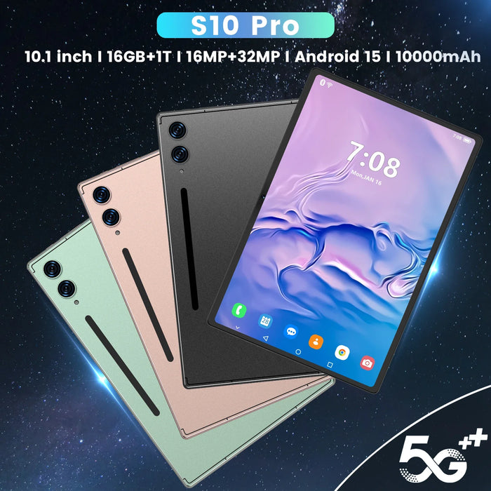 10,000mAh Battery 10.1" 4K Tablet with Keyboard