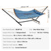High-Quality Double Hammock with Stand, Handcrafted Ropes, and Weather-Resistant Material for Ultimate Comfort