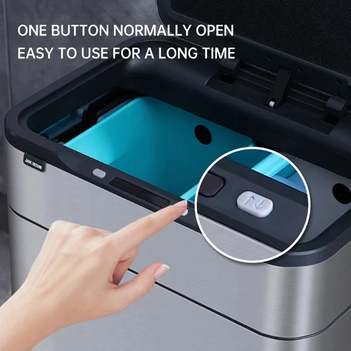 Touchless Kitchen Bin 30L Waterproof Stainless Steel Design