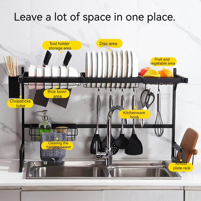 Stainless Steel Tableware Storage Rack - 85cm