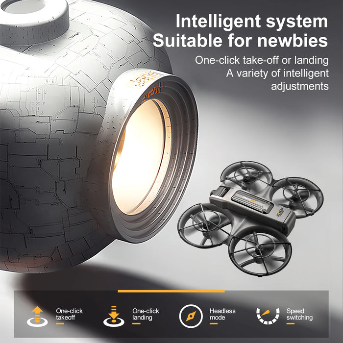 Foldable 8K Drone with Display and 3 Batteries Gray