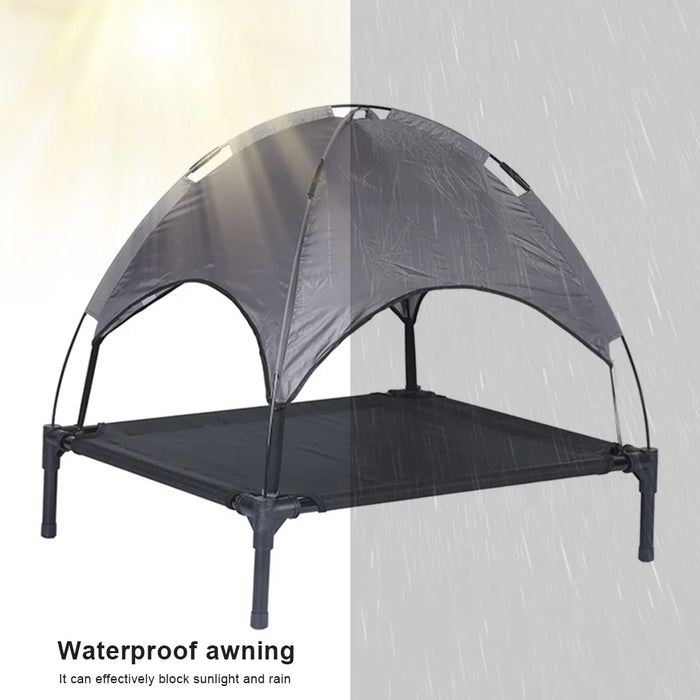 Outdoor Pet Hammock Bed with Shade, Cooling Design